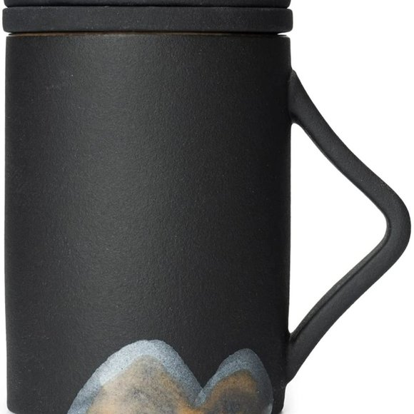 Japanese Ceramic Tea Cup Mug with Filter + Saucer - Picture 10 of 11